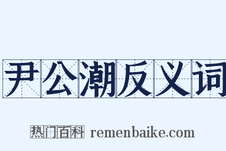 尹公潮反义词是什么意思的图片